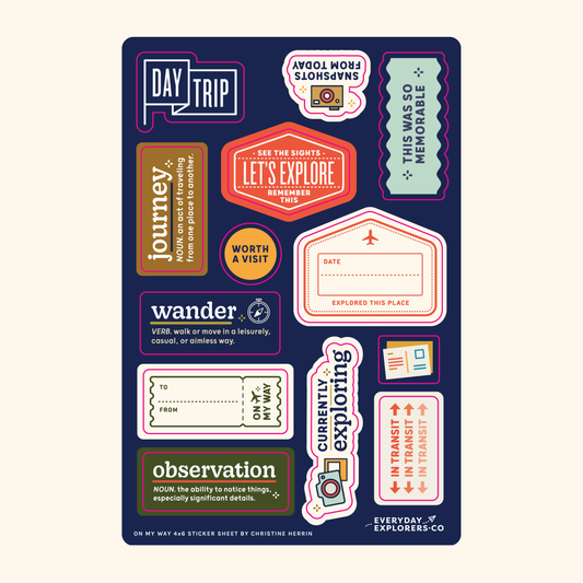 On My Way - 4x6 Sticker Sheet