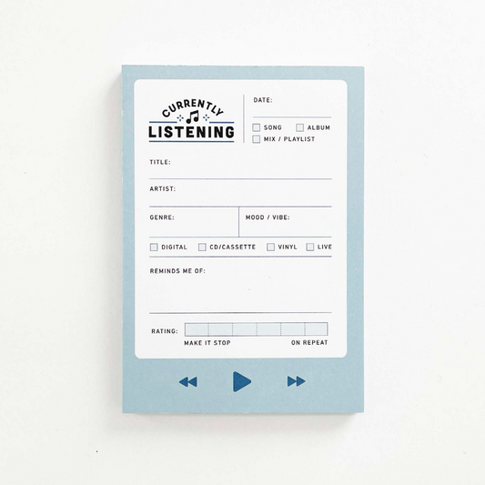 Currently Listening (Music) - 3.5 x 5 in. Notepad