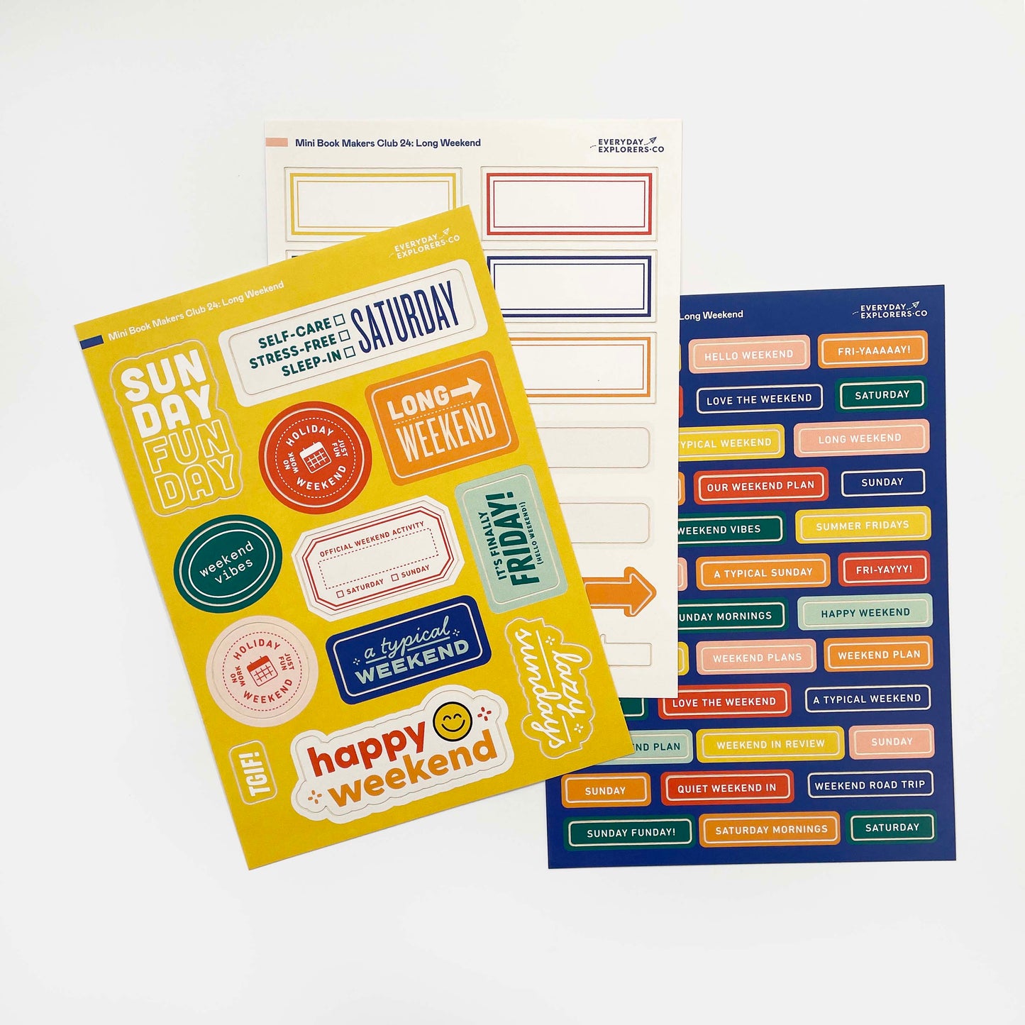 Mini Book Makers Club Kit 24: Long Weekends