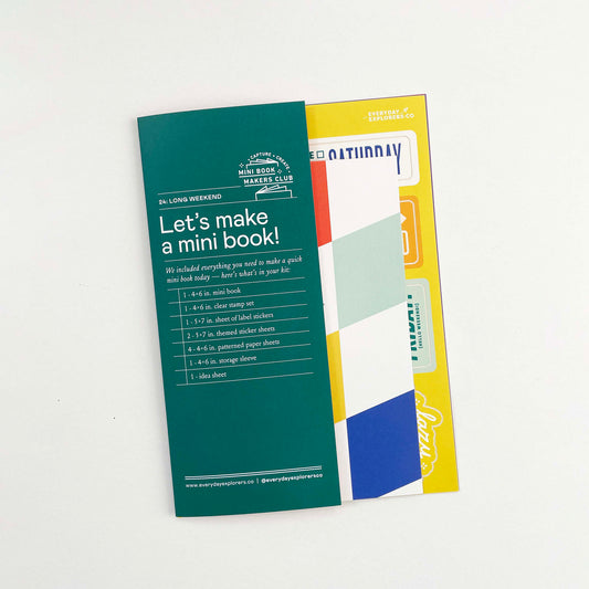 Mini Book Makers Club Kit 24: Long Weekends