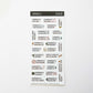 Currently - Washi Sticker Sheet