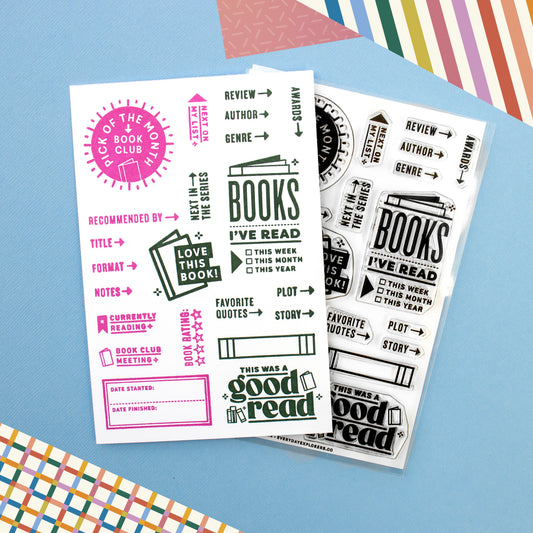 Reading Journal - 4x6 Clear Stamp Set