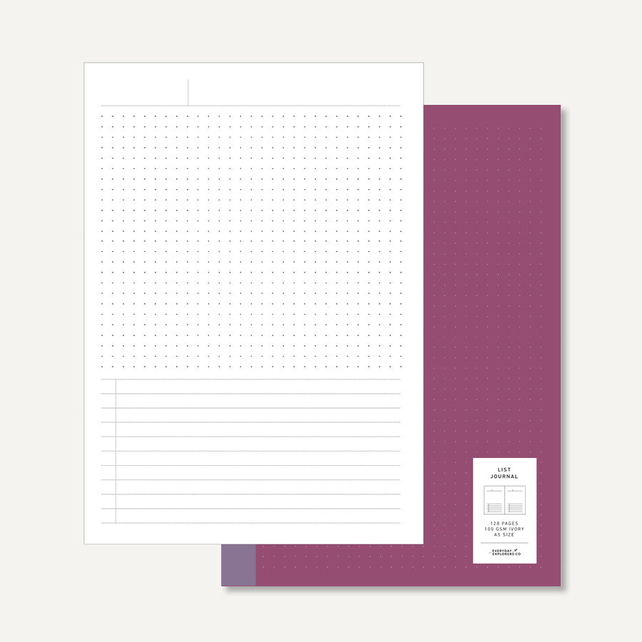 Format Series Journals: List - A5 Journal