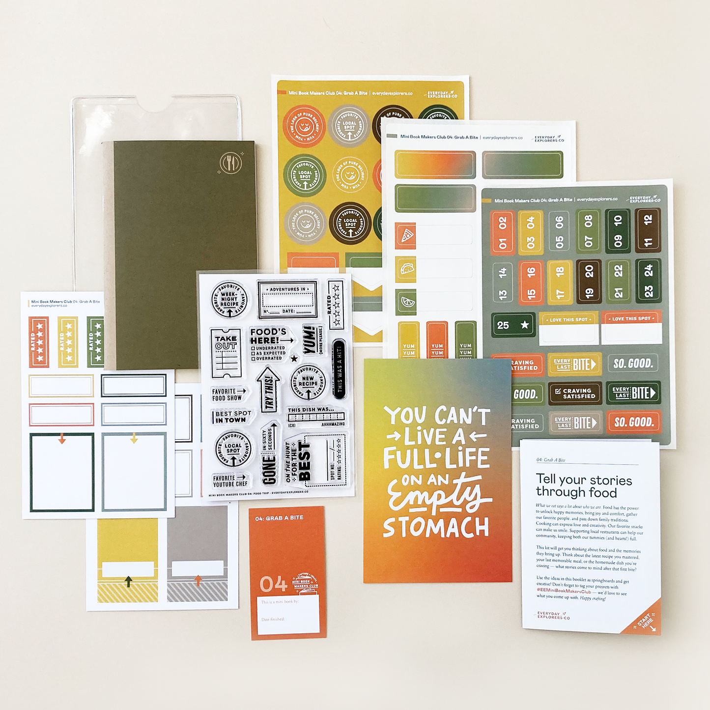 Mini Book Makers Club Kit 04: Grab a Bite