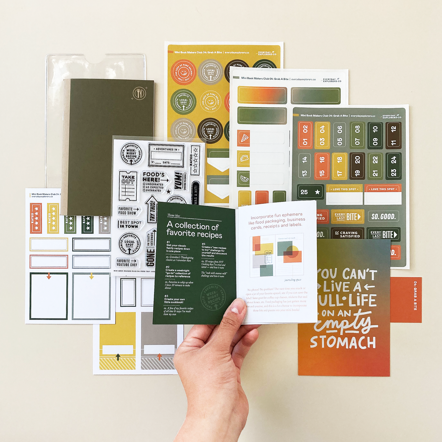 Mini Book Makers Club Kit 04: Grab a Bite