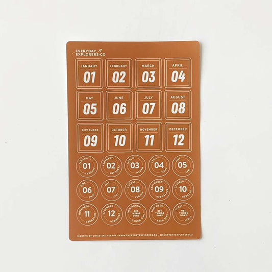 Months - 4x6 Sticker Sheet