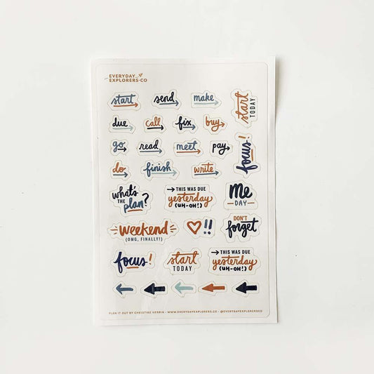 Plan It Out (Clear) - 4x6 Sticker Sheet